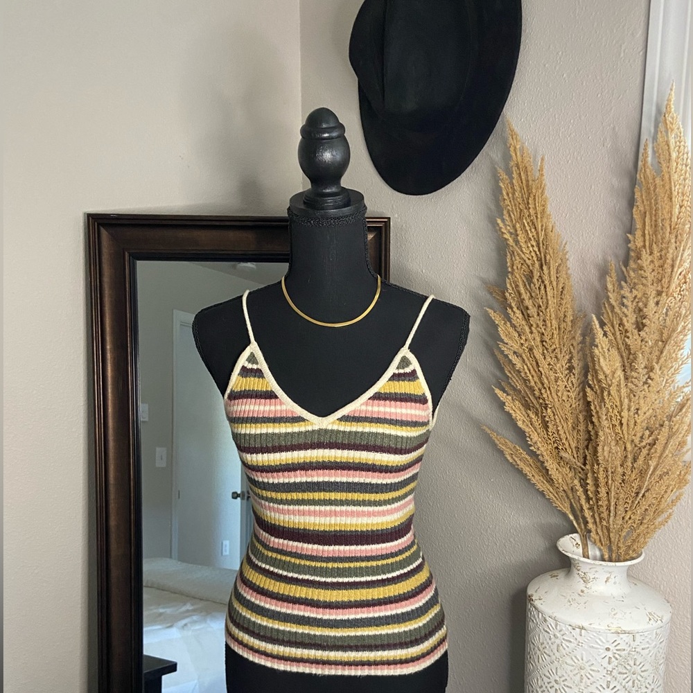 American Eagle Striped Knit tank top